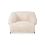Devlin Lounge Chair Cream Faux Fur - Dekor Butik