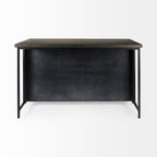 Dimitra Dark Iron with Glass Doors Kitchen Island - Dekor Butik