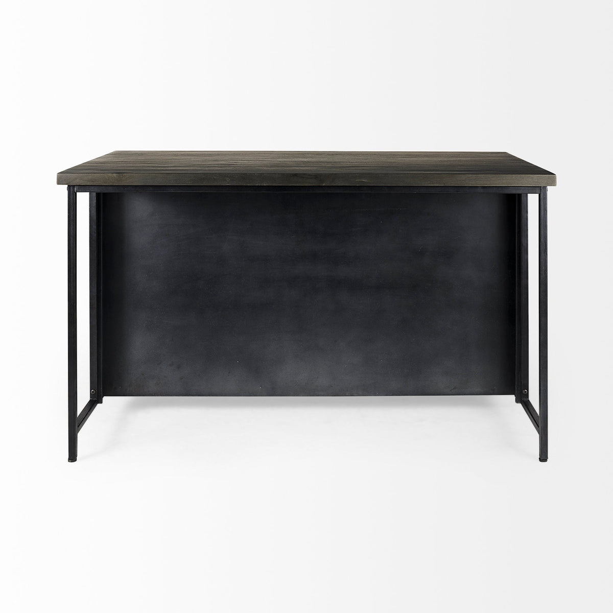 Dimitra Dark Iron with Glass Doors Kitchen Island - Dekor Butik