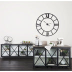 Dimitra Dark Iron with Glass Doors Kitchen Island - Dekor Butik