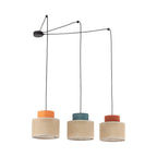 DUO Jute Adjustable 3 - Light Pendant for Dining Table & Kitchen Island - Dekor Butik