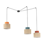 DUO Jute Adjustable 3 - Light Pendant for Dining Table & Kitchen Island - Dekor Butik