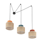 DUO Jute Adjustable 3 - Light Pendant for Dining Table & Kitchen Island - Dekor Butik