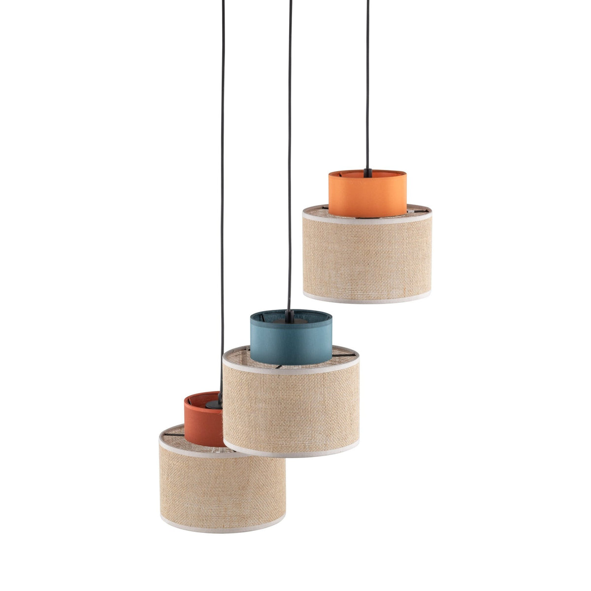 Pendant Light FixturesDUO Jute Mix 3-Light Pendant for Kitchen Island & Dining Table - Dekor Butik