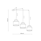 DUO White Adjustable 3 - Light Pendant for Dining Table & Kitchen Island - Dekor Butik