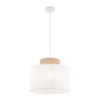 Duo White Jute Scandinavian Pendant Ceiling Light for Kitchen Island, Dining Room & Natural Interiors - Dekor Butik