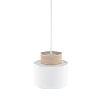 Duo White Jute Scandinavian Pendant Ceiling Light for Kitchen Island, Dining Room & Natural Interiors - Dekor Butik