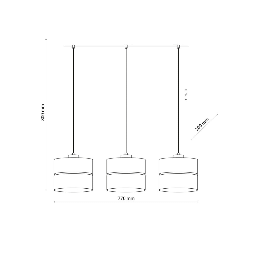 Eco Scandinavian 3 - Light Pendant for Kitchen Island & Dining Table - Dekor Butik