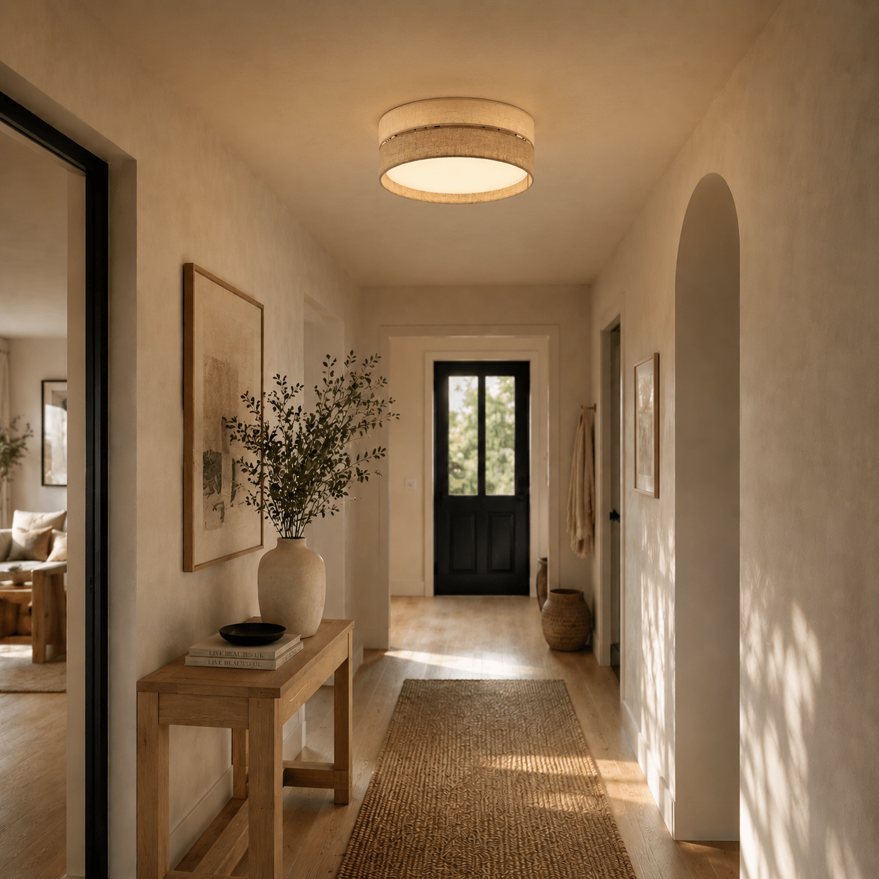 ECO Scandinavian Flush Mount Ceiling Light for Hallway, Kitchen & Bedroom - Dekor Butik