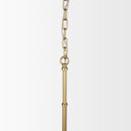 Edie Brushed Gold Metal w/ Frosted Glass Globe 1 - Light Pendant - Dekor Butik