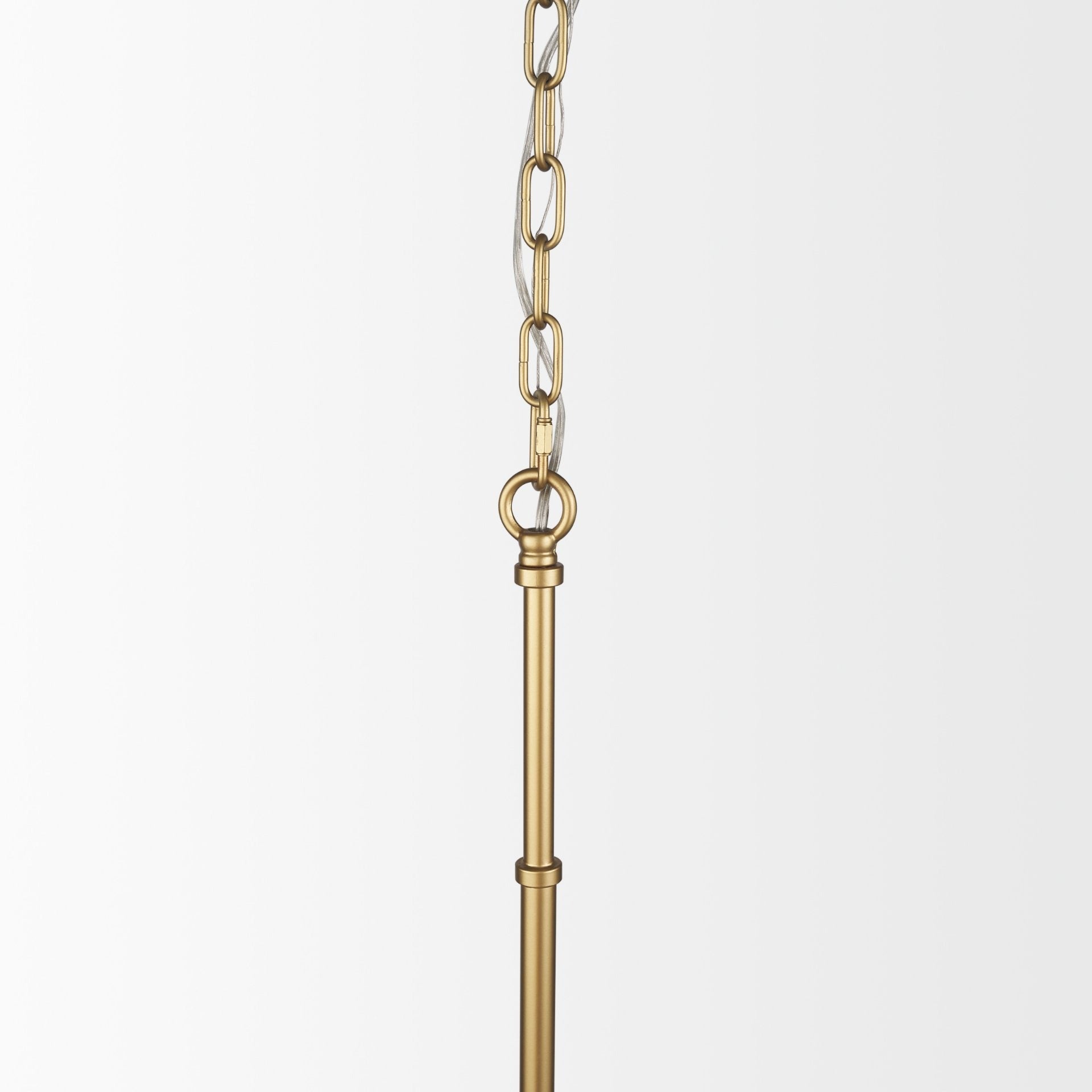 Edie Brushed Gold Metal w/ Frosted Glass Globe 1 - Light Pendant - Dekor Butik
