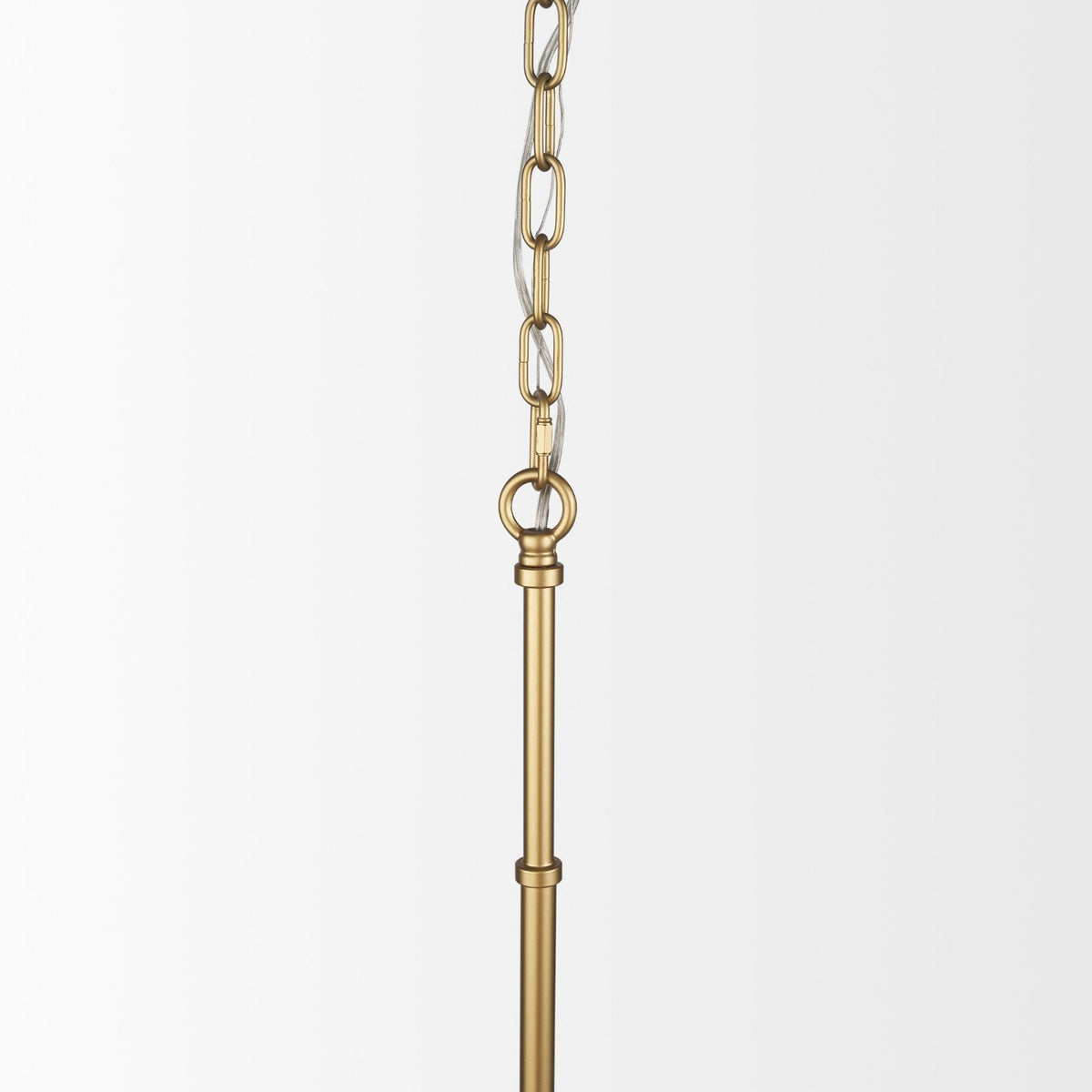 Edie Brushed Gold Metal w/ Frosted Glass Globe 1 - Light Pendant - Dekor Butik