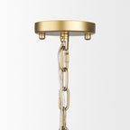 Edie Brushed Gold Metal w/ Frosted Glass Globe 1 - Light Pendant - Dekor Butik