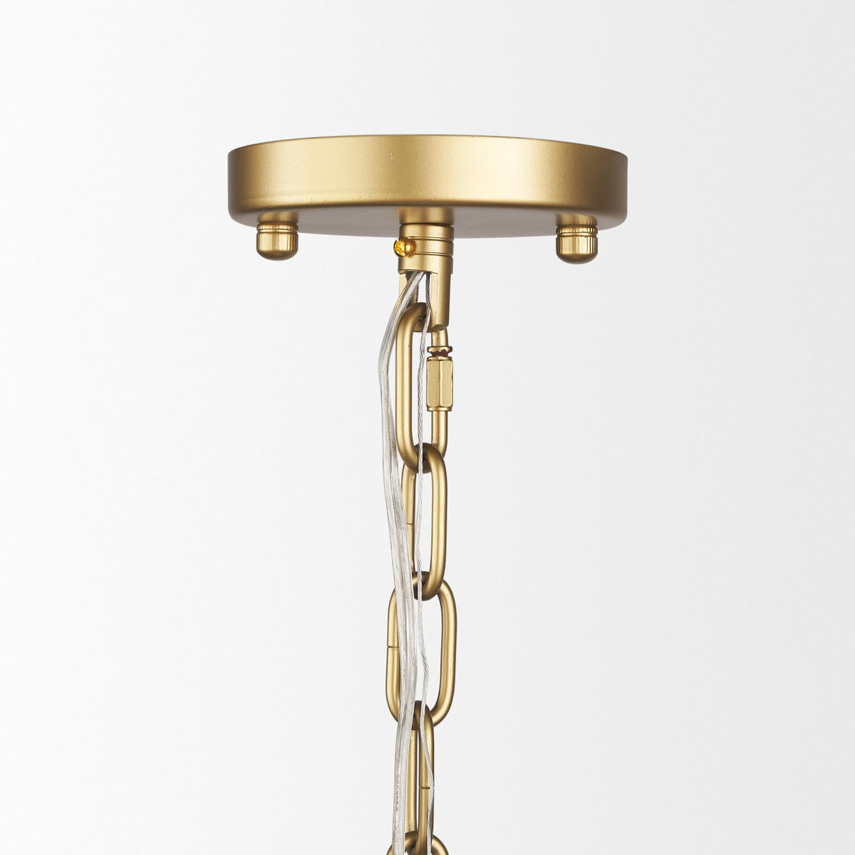 Edie Brushed Gold Metal w/ Frosted Glass Globe 1 - Light Pendant - Dekor Butik