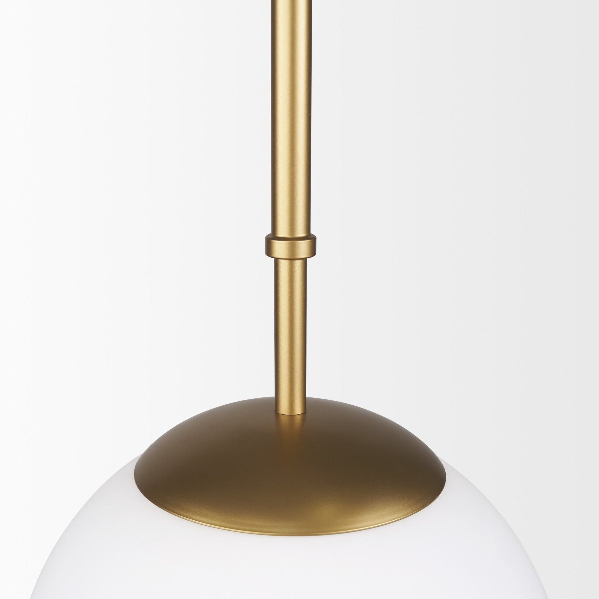 Edie Brushed Gold Metal w/ Frosted Glass Globe 1 - Light Pendant - Dekor Butik