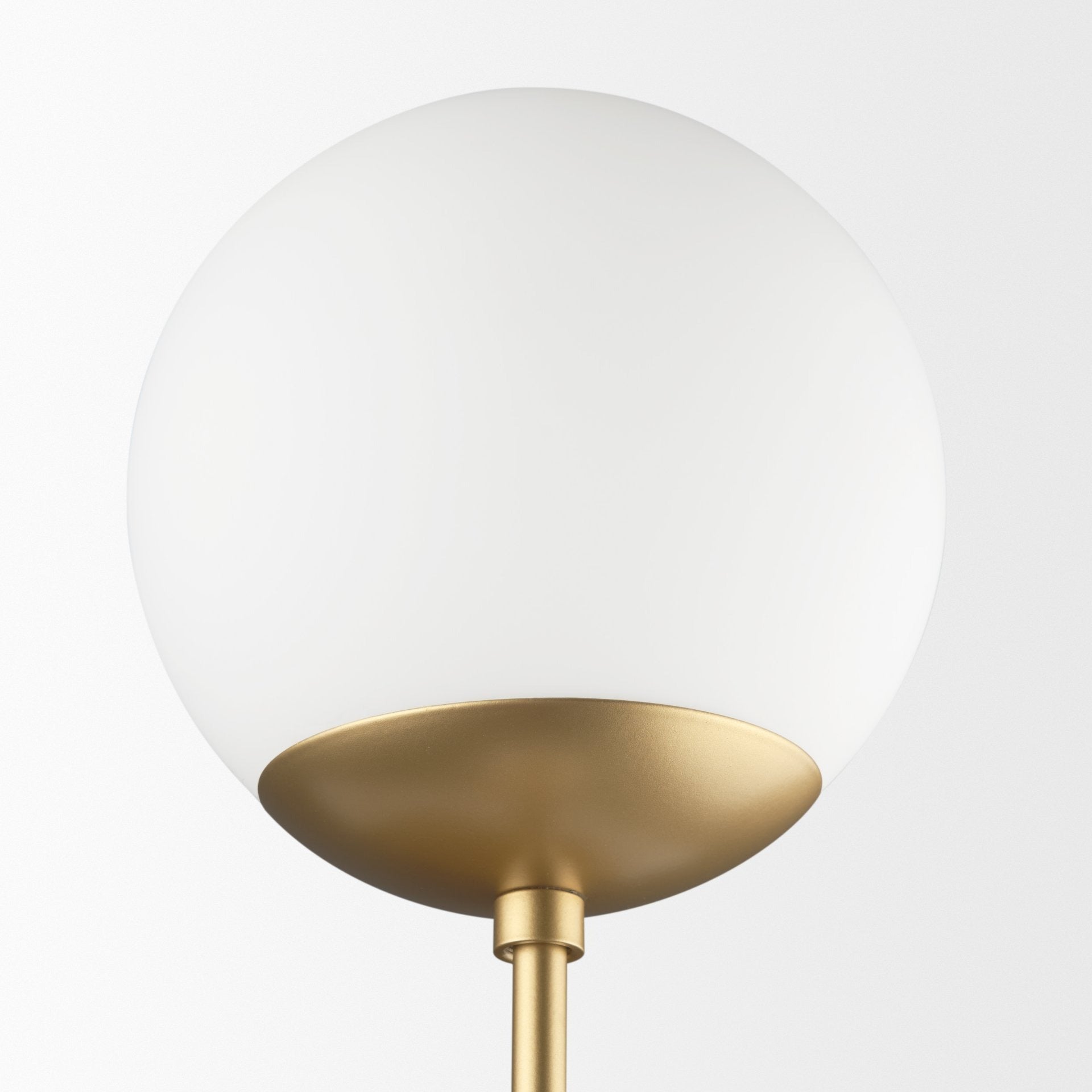 Edie Brushed Gold Metal w/ Frosted Glass Globes 2 - Light Wall Sconce - Dekor Butik