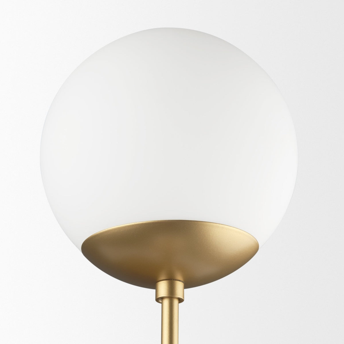 Edie Brushed Gold Metal w/ Frosted Glass Globes 2 - Light Wall Sconce - Dekor Butik