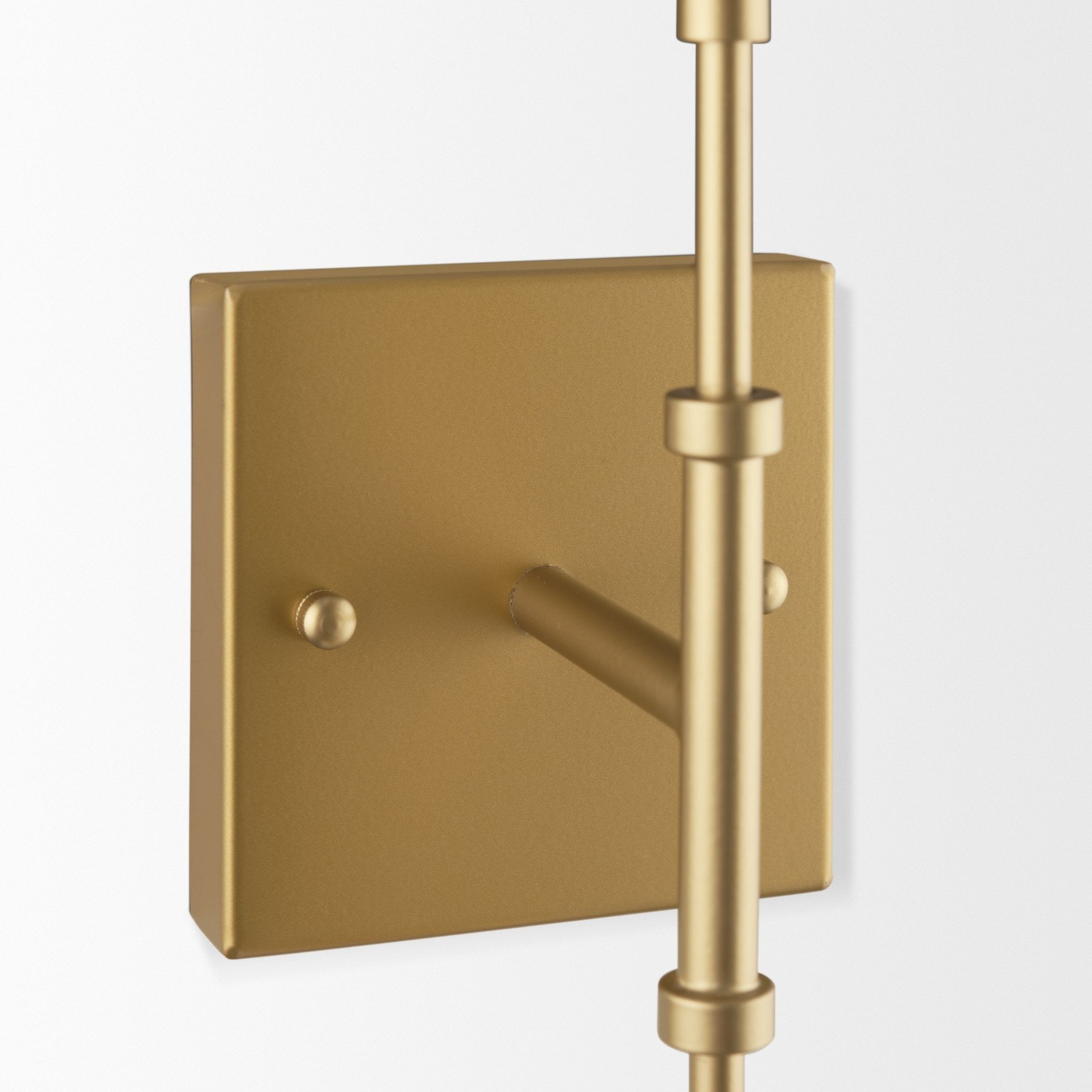Edie Brushed Gold Metal w/ Frosted Glass Globes 2 - Light Wall Sconce - Dekor Butik