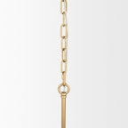 Edie Brushed Gold Metal w/ Frosted Glass Globes 6 - Light Chandelier - Dekor Butik