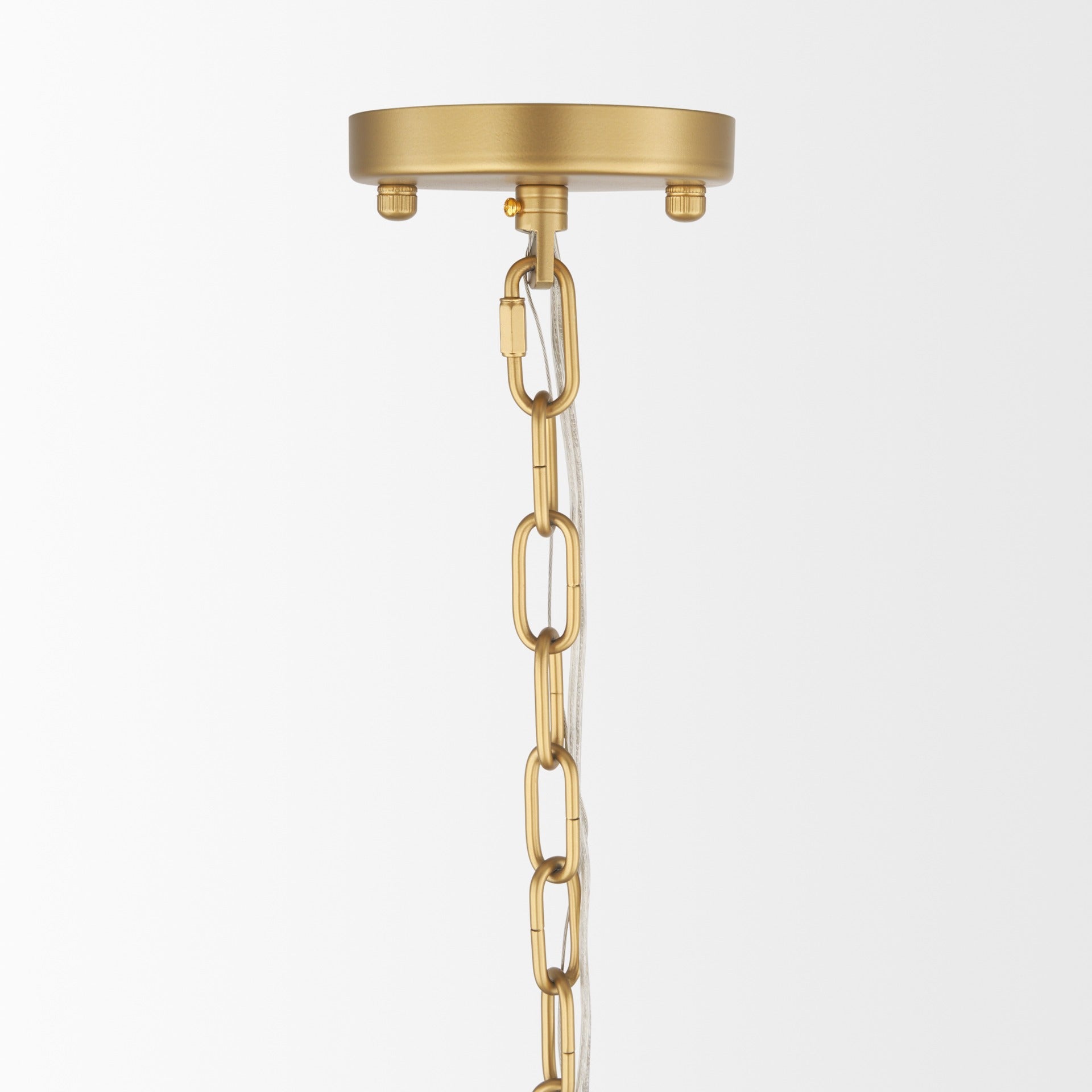 Edie Brushed Gold Metal w/ Frosted Glass Globes 6 - Light Chandelier - Dekor Butik