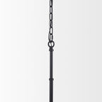 Edie Matte Black Metal w/ Frosted Glass Globe 1 - Light Pendant - Dekor Butik