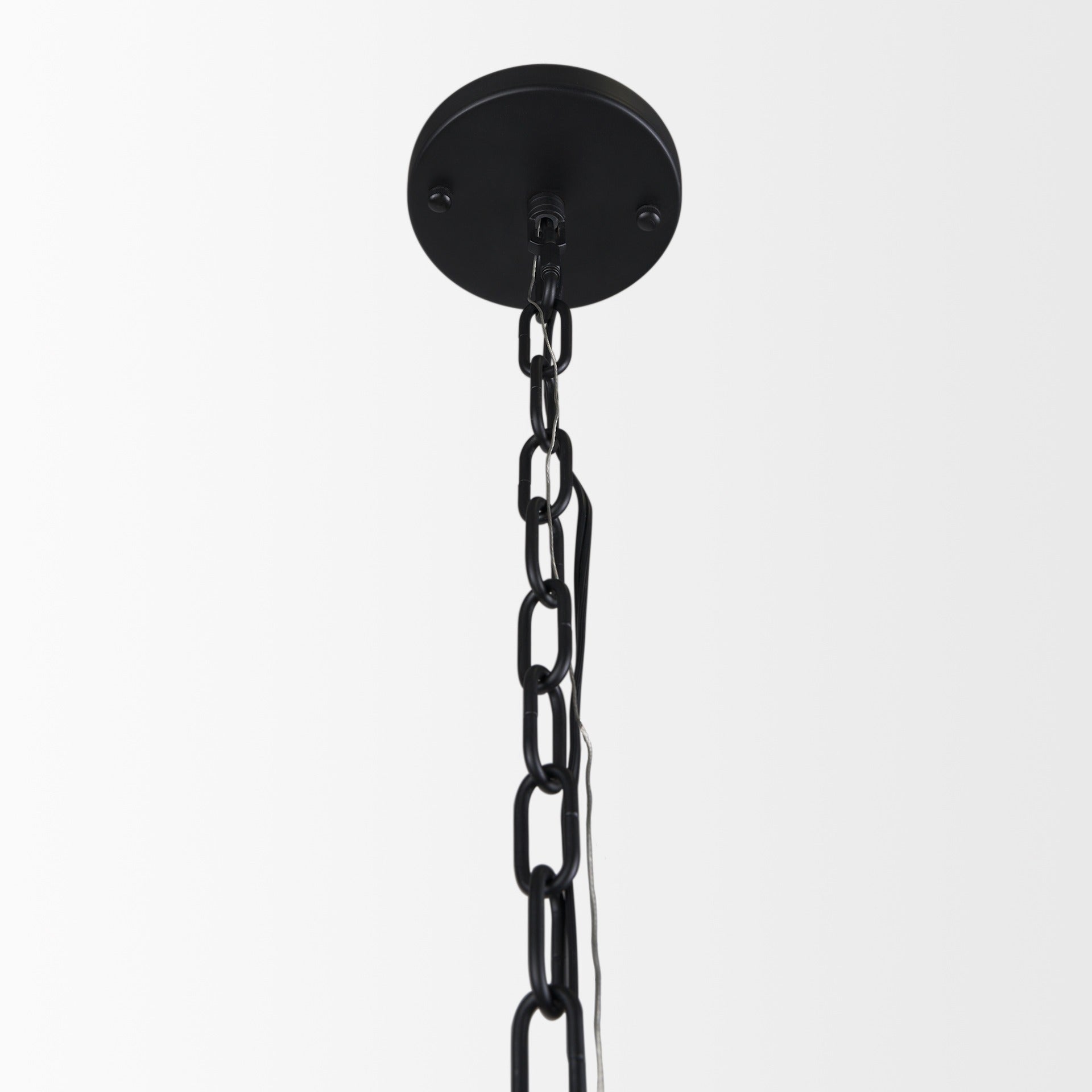 Edie Matte Black Metal w/ Frosted Glass Globe 1 - Light Pendant - Dekor Butik