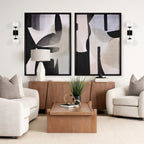 Edie Matte Black Metal w/ Frosted Glass Globes 2 - Light Wall Sconce - Dekor Butik