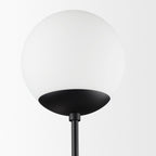 Edie Matte Black Metal w/ Frosted Glass Globes 2 - Light Wall Sconce - Dekor Butik
