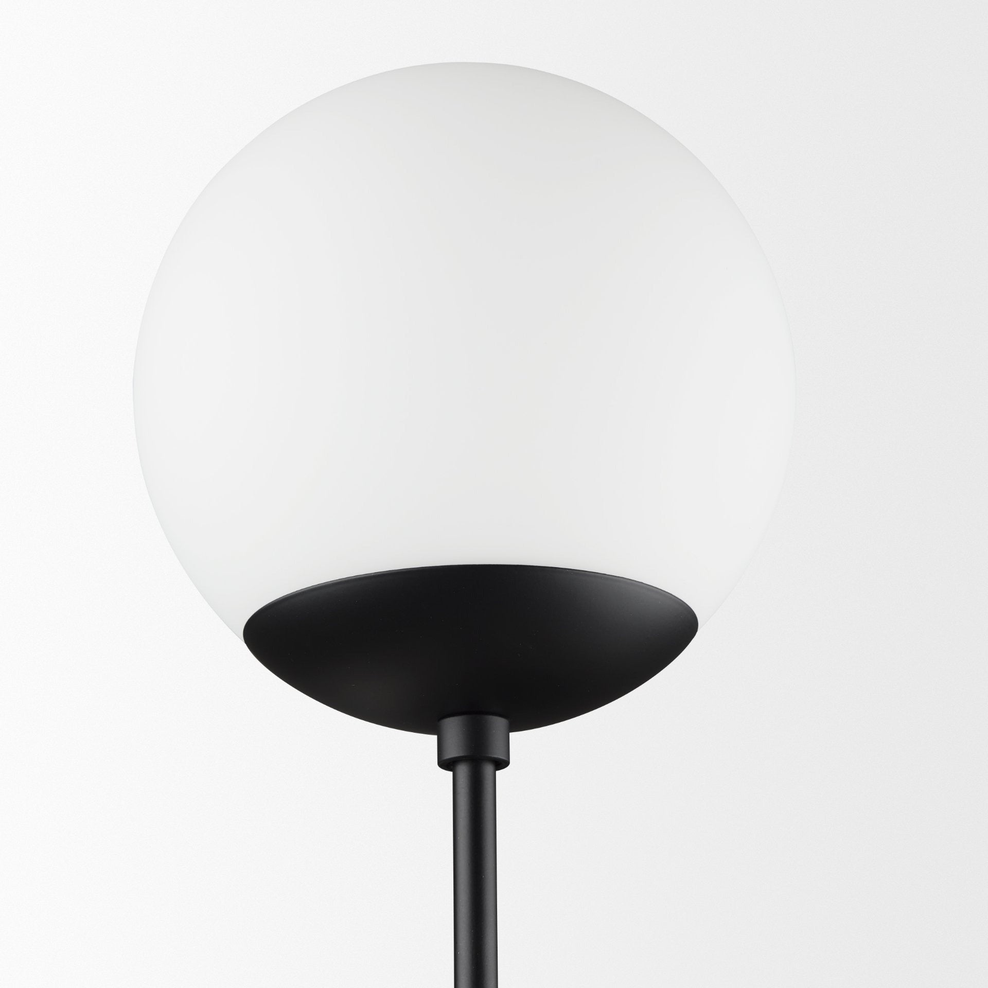 Edie Matte Black Metal w/ Frosted Glass Globes 2 - Light Wall Sconce - Dekor Butik