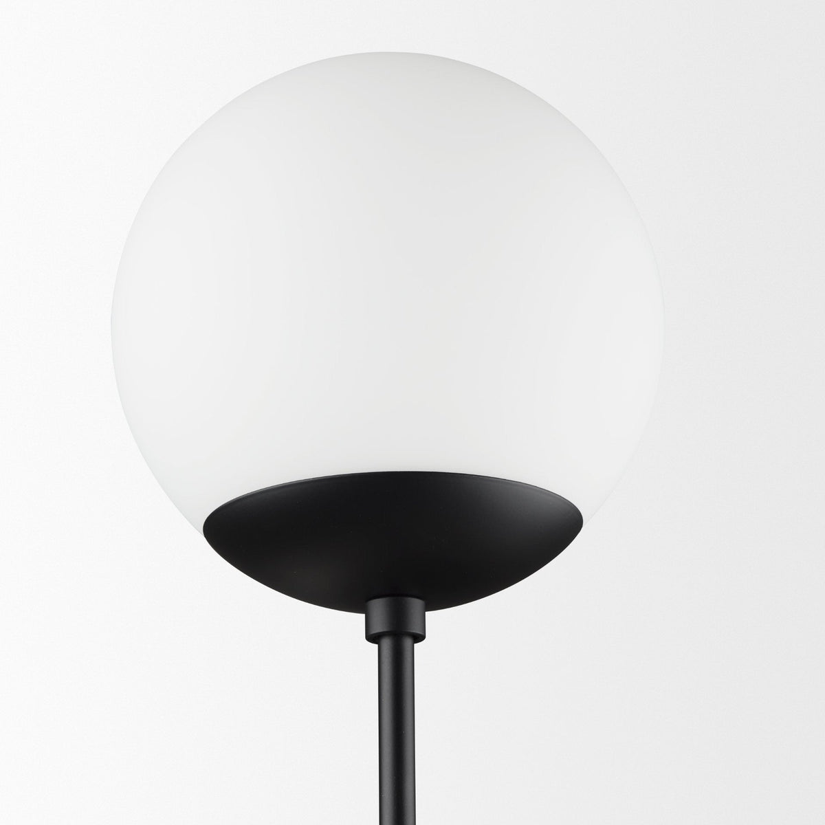 Edie Matte Black Metal w/ Frosted Glass Globes 2 - Light Wall Sconce - Dekor Butik