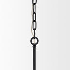 Edie Matte Black Metal w/ Frosted Glass Globes 6 - Light Chandelier - Dekor Butik