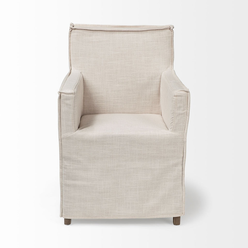 Elbert II Fabric Slip - Cover Frame Dining Chair - 2 Colors - Dekor Butik