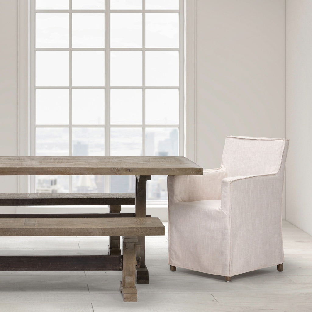 Elbert II Fabric Slip - Cover Frame Dining Chair - 2 Colors - Dekor Butik
