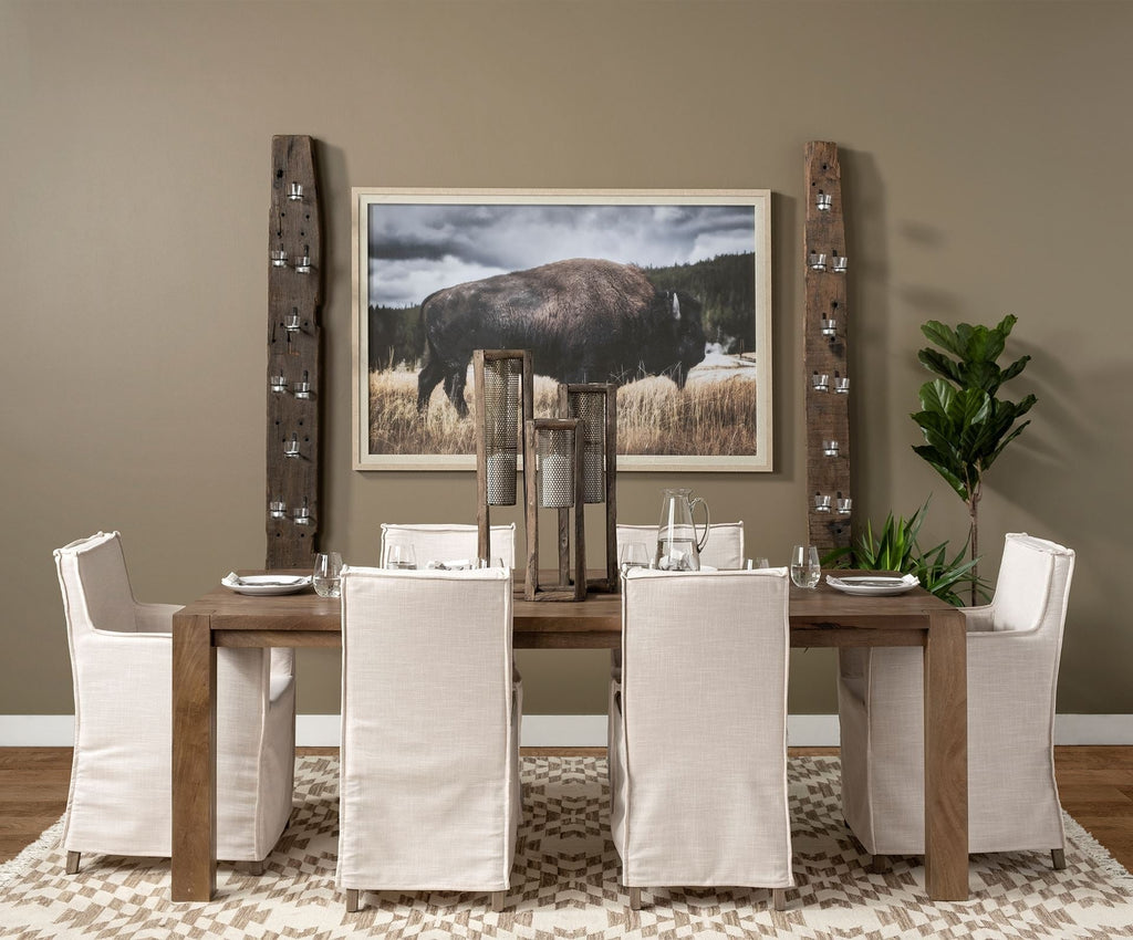 Elbert II Fabric Slip - Cover Frame Dining Chair - 2 Colors - Dekor Butik