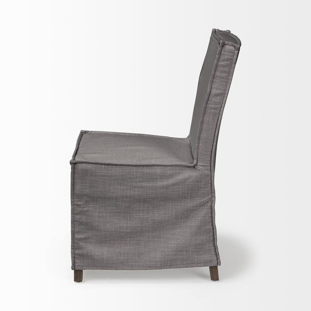 Elbert II Fabric Slip - Cover Frame Dining Chair - 2 Colors - Dekor Butik