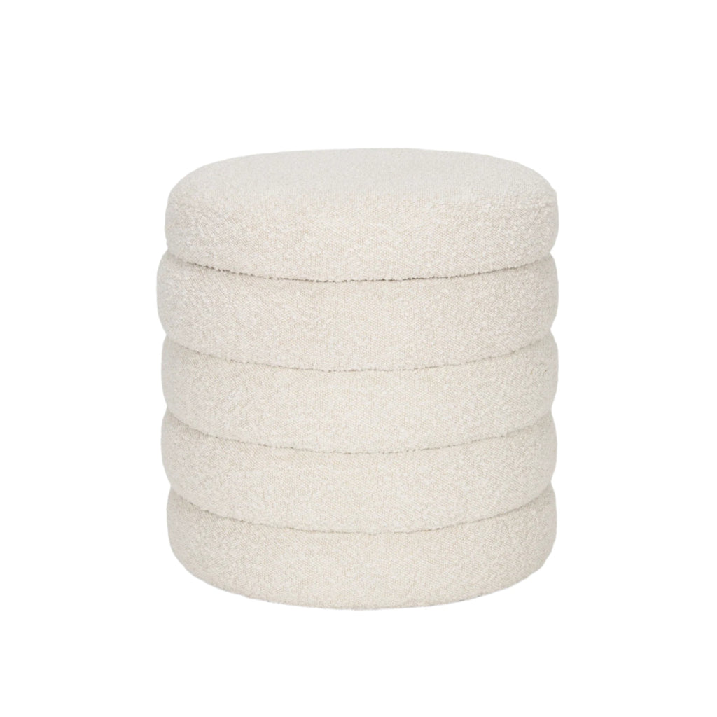 FurnitureElise Upholstered Storage Ottoman - 2 Colors - Dekor Butik