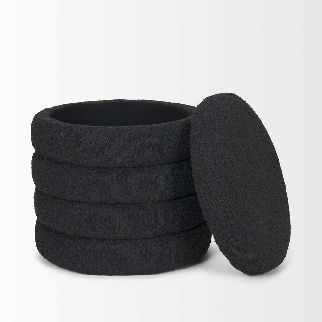 FurnitureElise Upholstered Storage Ottoman - 2 Colors - Dekor Butik