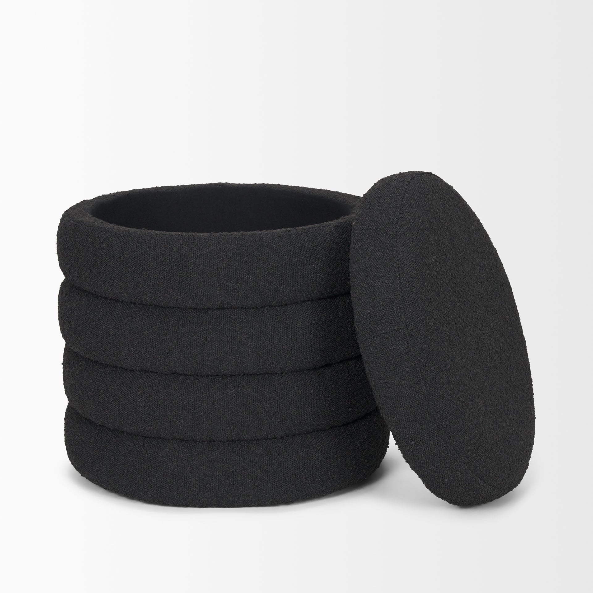 FurnitureElise Upholstered Storage Ottoman - 2 Colors - Dekor Butik