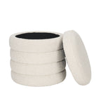 FurnitureElise Upholstered Storage Ottoman - 2 Colors - Dekor Butik
