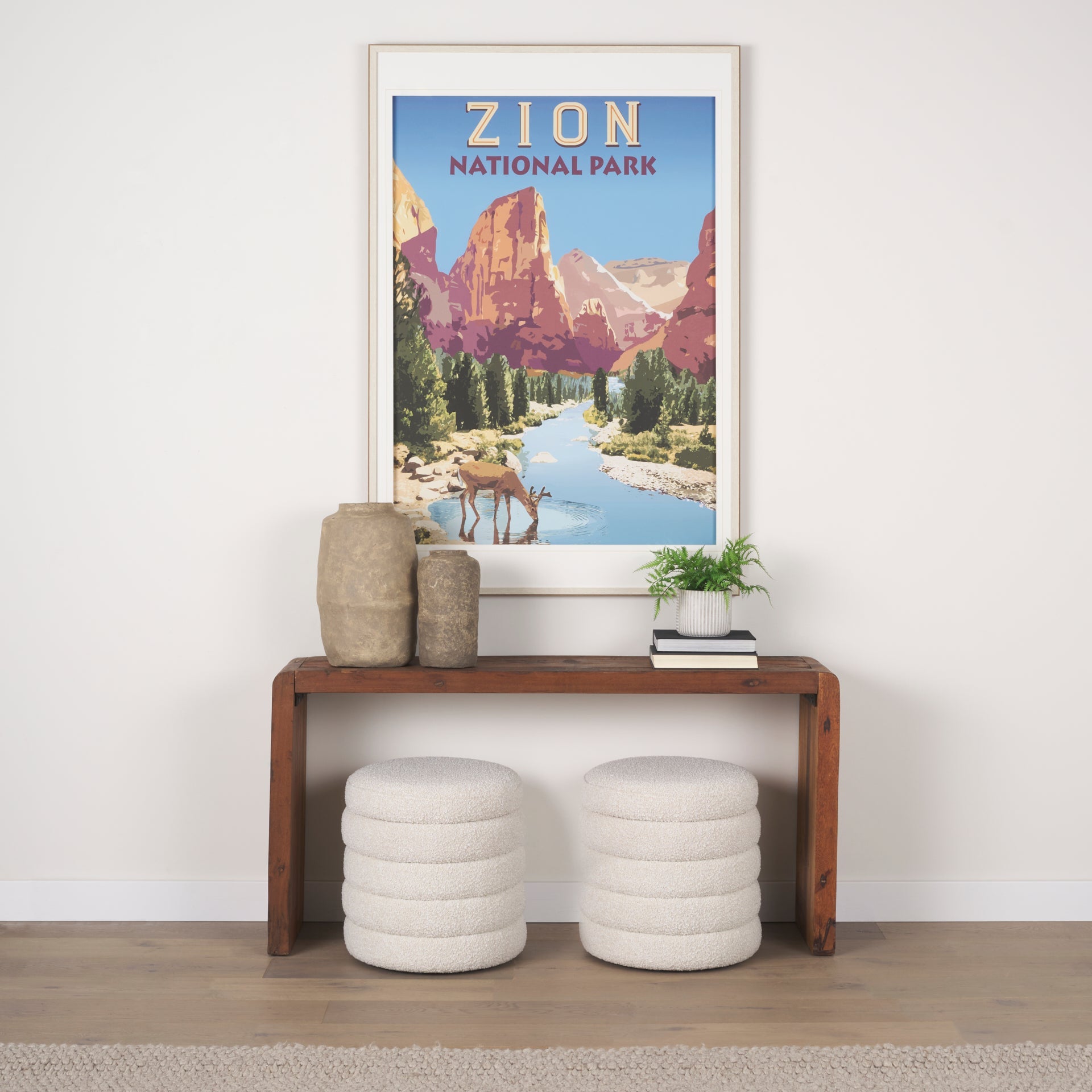 FurnitureElise Upholstered Storage Ottoman - 2 Colors - Dekor Butik