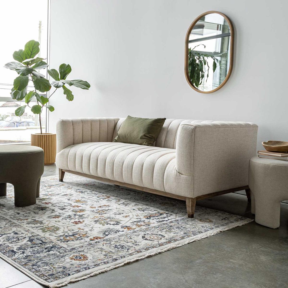 Elliot 2 Seat Sofa - Cream - Dekor Butik