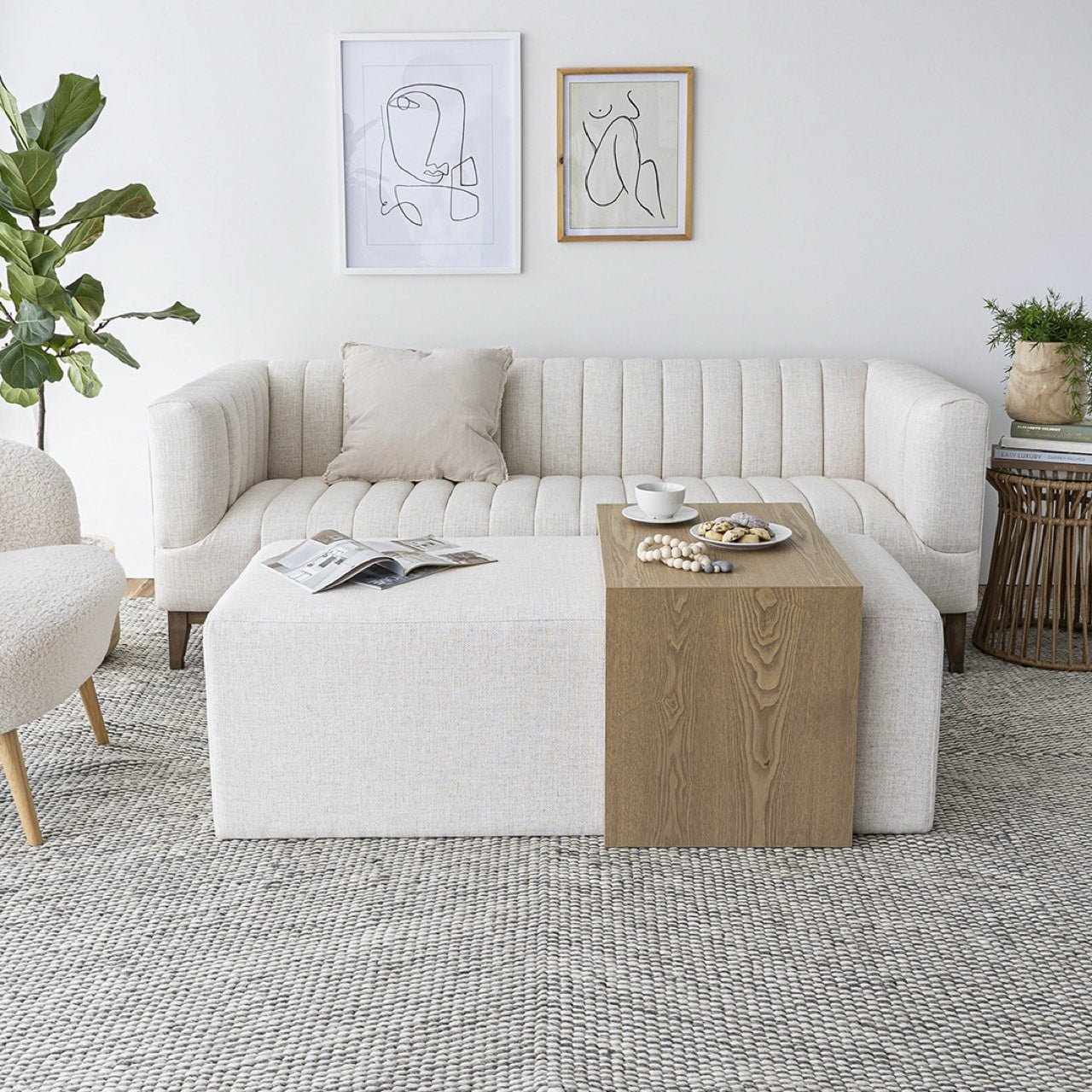 baseElliot Condo Sofa - Cream - Dekor Butik