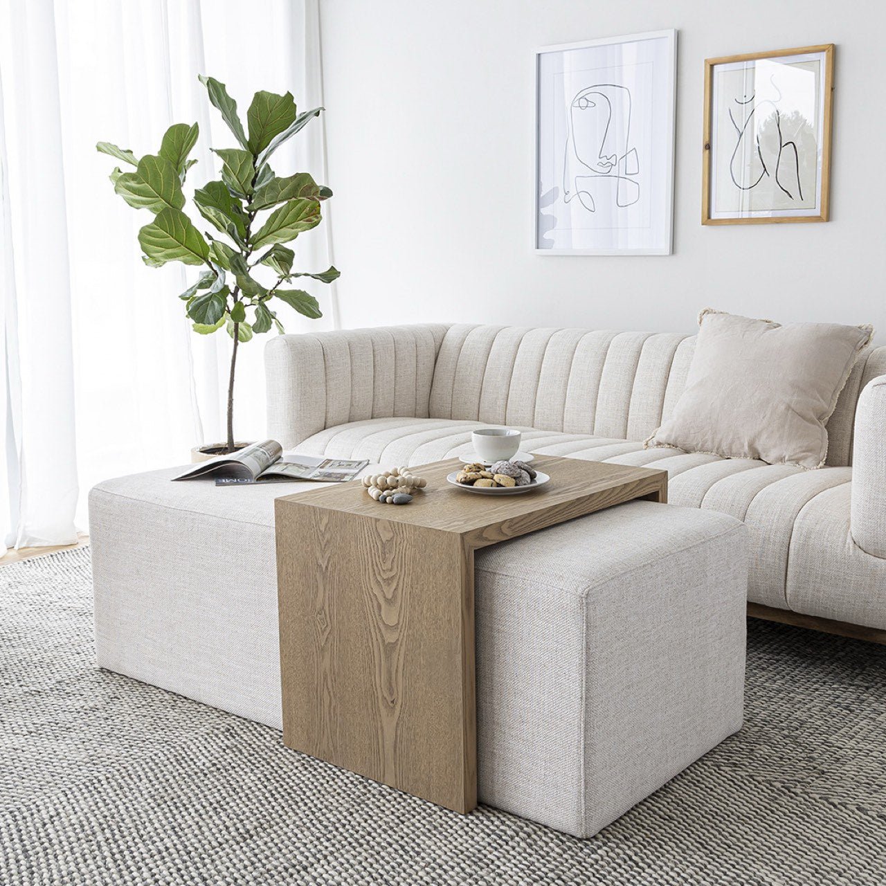 baseElliot Condo Sofa - Cream - Dekor Butik