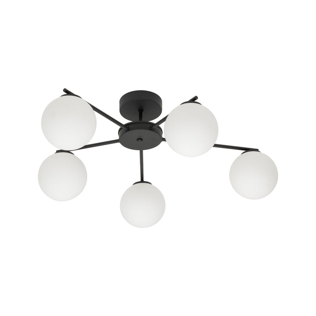 ELTON Black Scandinavian Ceiling Lamp for Living Room, Bedroom & Hallway - Dekor Butik