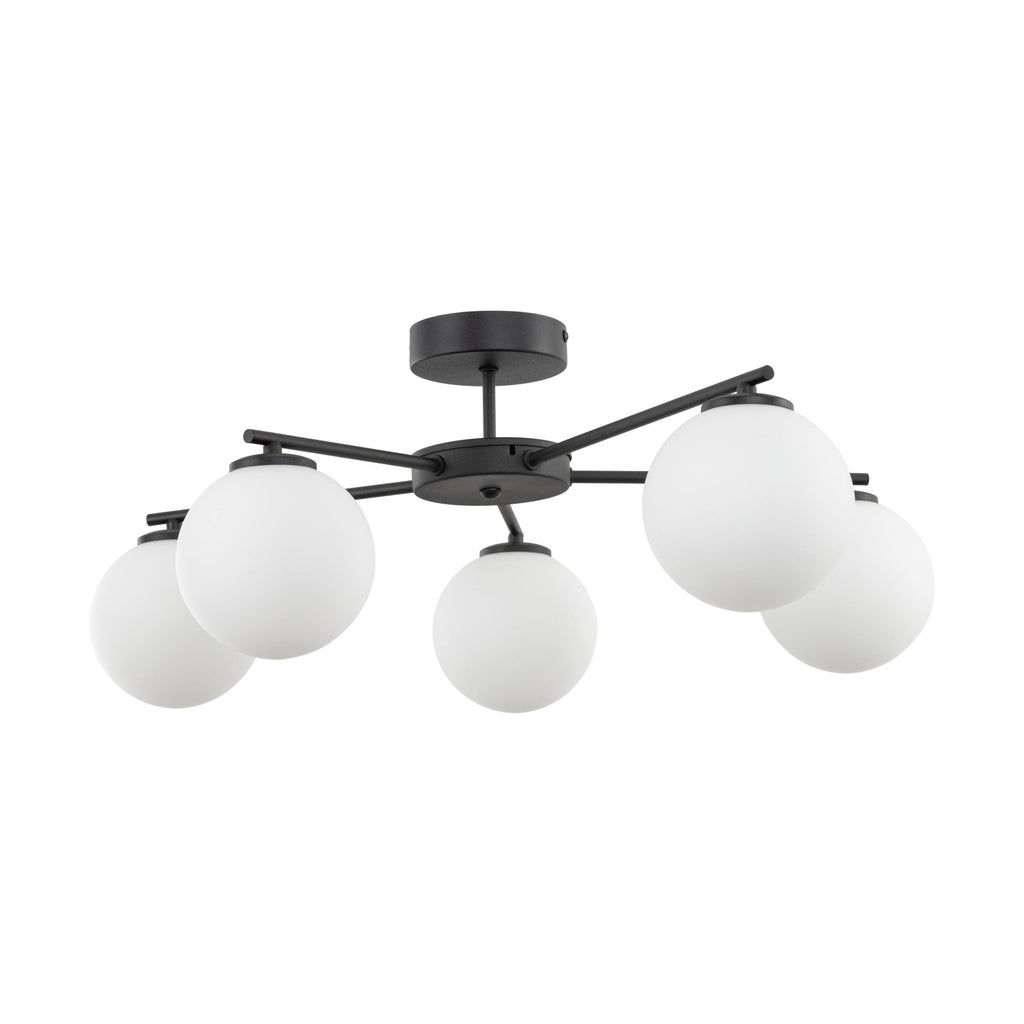 ELTON Black Scandinavian Ceiling Lamp for Living Room, Bedroom & Hallway - Dekor Butik