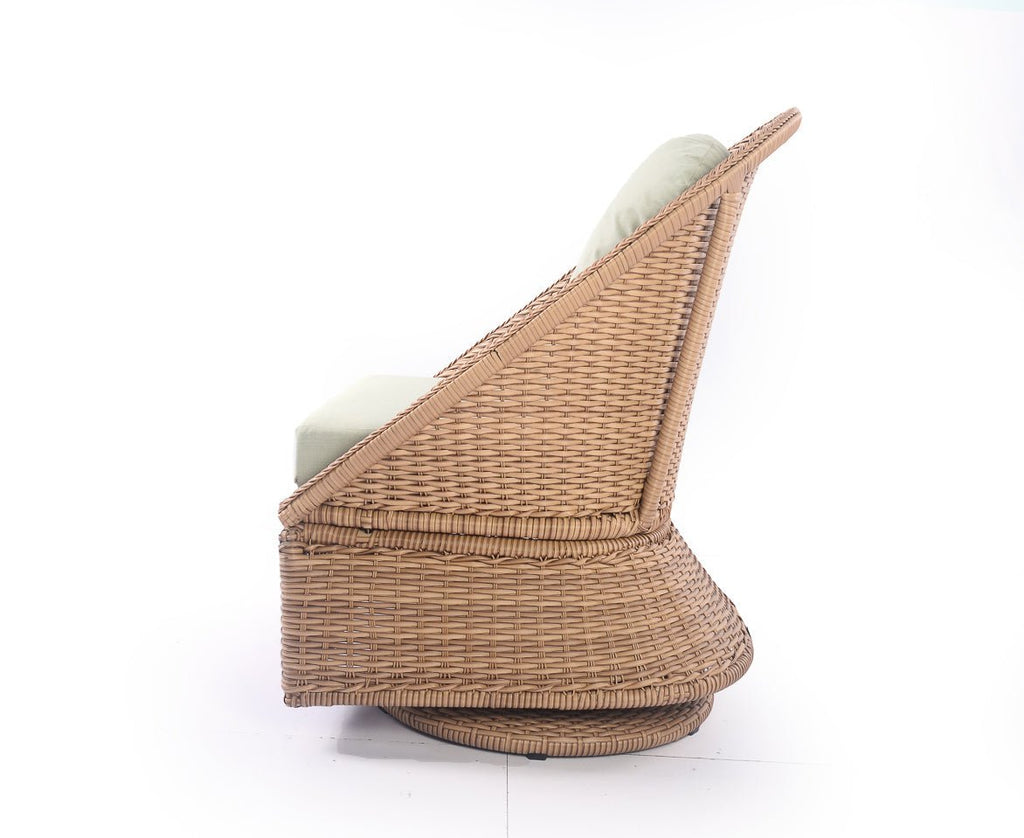 Bistro SetEmmett 3 - Piece Wicker Outdoor Swivel Chair Bistro Set - Dekor Butik
