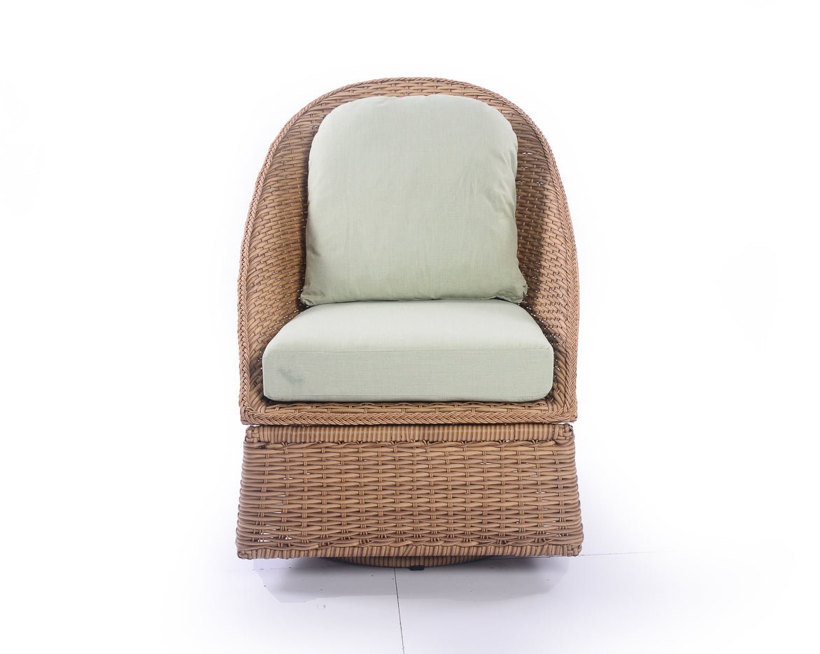 Bistro SetEmmett 3 - Piece Wicker Outdoor Swivel Chair Bistro Set - Dekor Butik