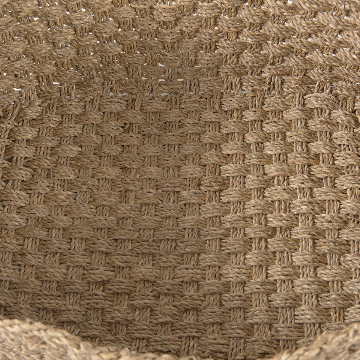 Emra 17.3L x 11.8W x 7.9H (Set of 3) Light Brown Seagrass Rectangular Basket W/ Handles - Dekor Butik