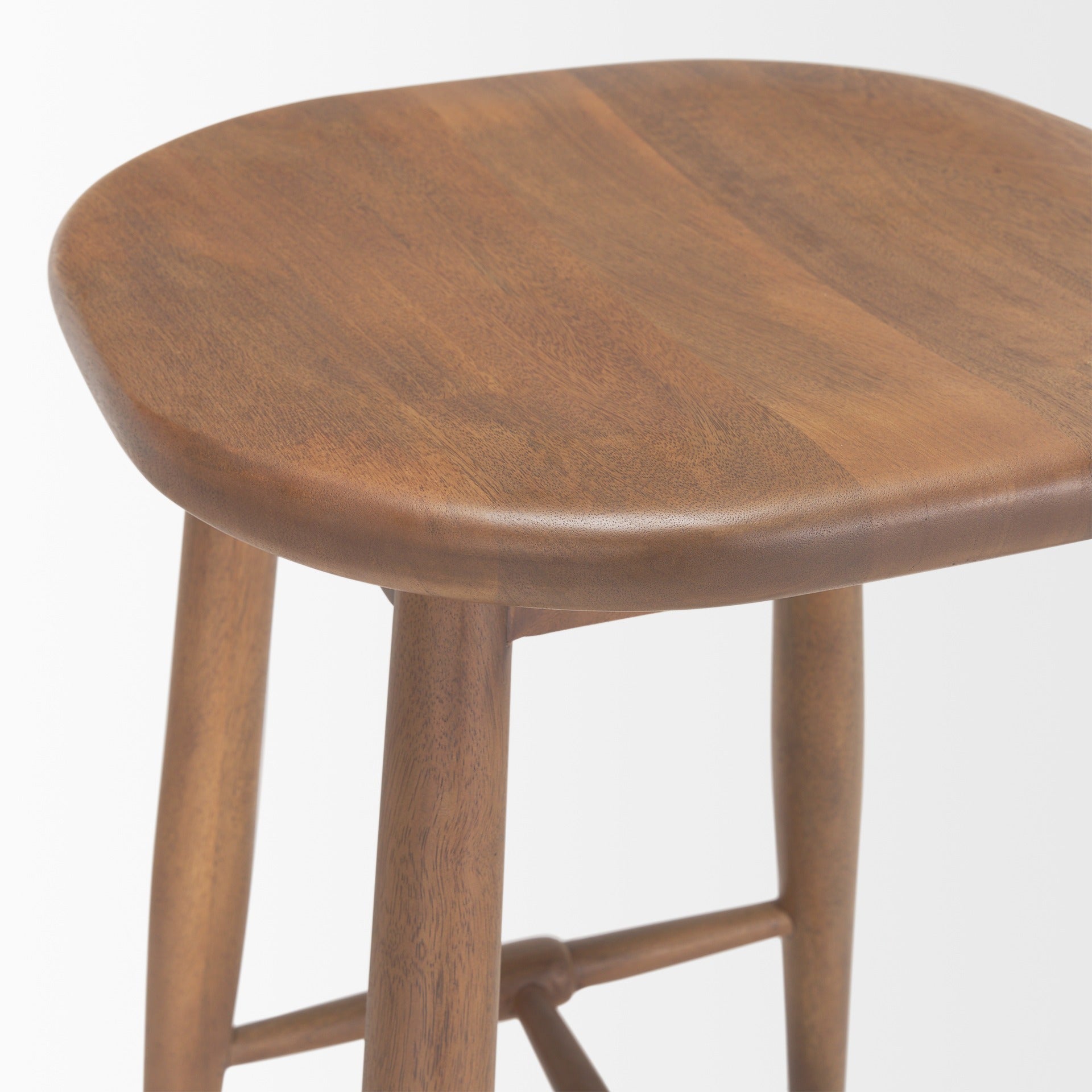 Ernest Medium Brown Wood Counter Stool - Dekor Butik