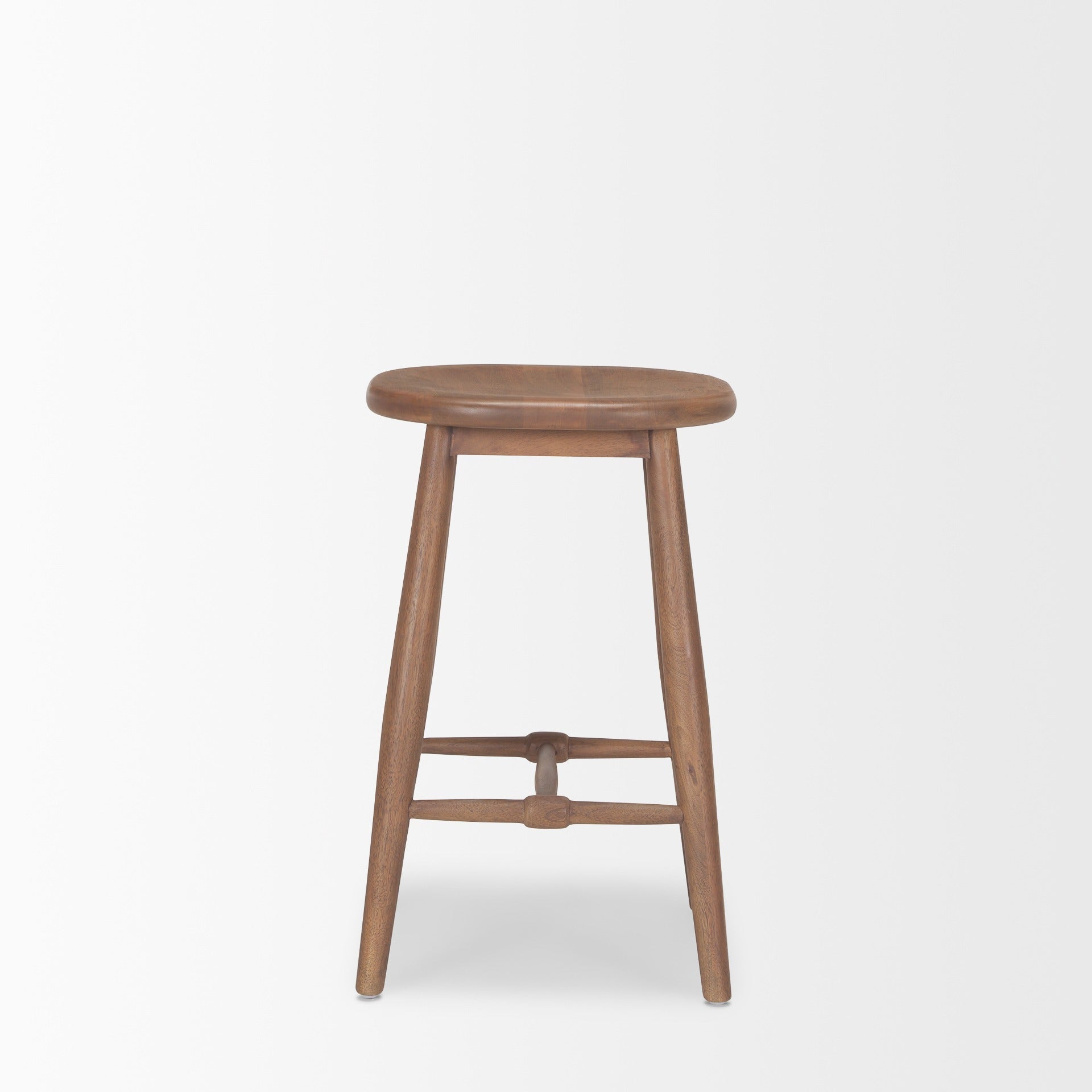 Ernest Medium Brown Wood Counter Stool - Dekor Butik